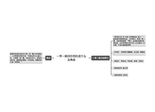 一琴一鹤所形容的是什么及典故