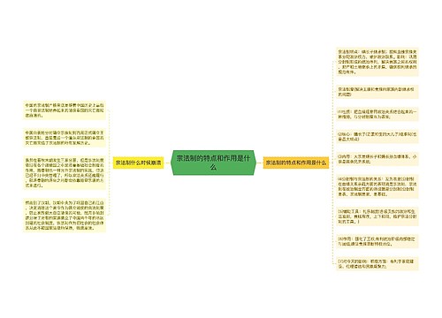 宗法制的特点和作用是什么