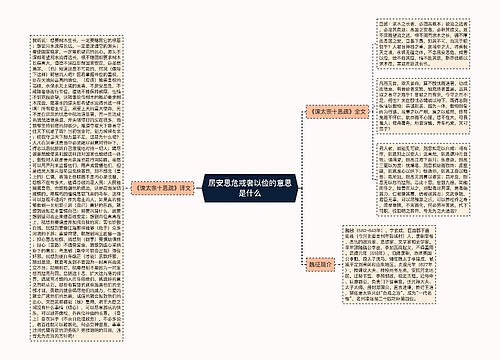 居安思危戒奢以俭的意思是什么