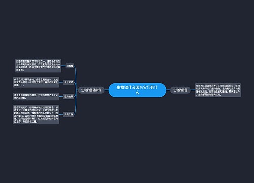 生物会什么因为它们有什么