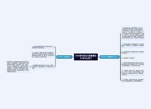 2021高中政治大题解题技巧 有什么窍门