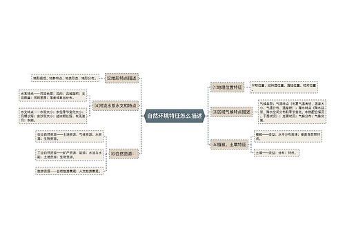 自然环境特征怎么描述