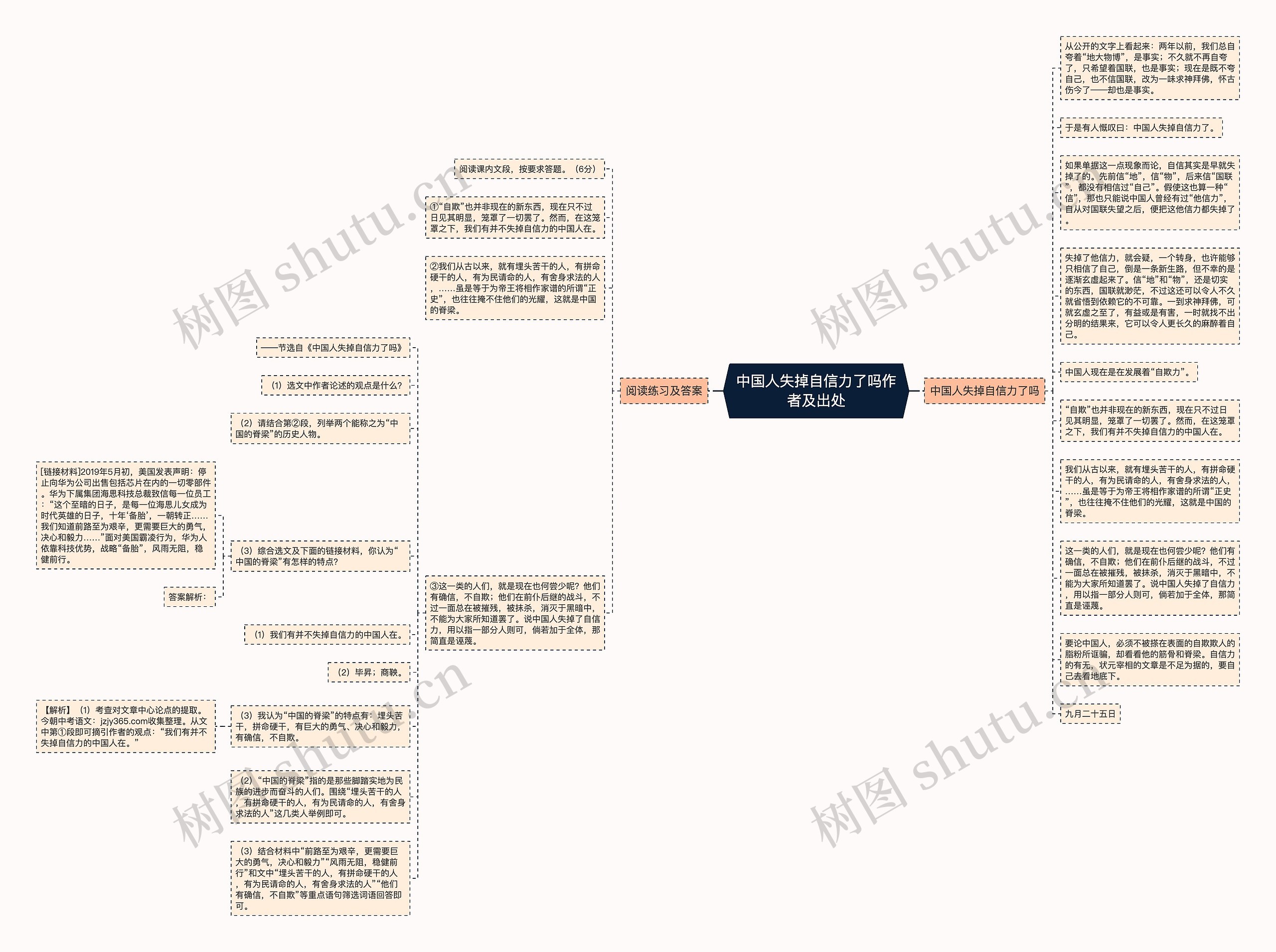 中国人失掉自信力了吗作者及出处思维导图