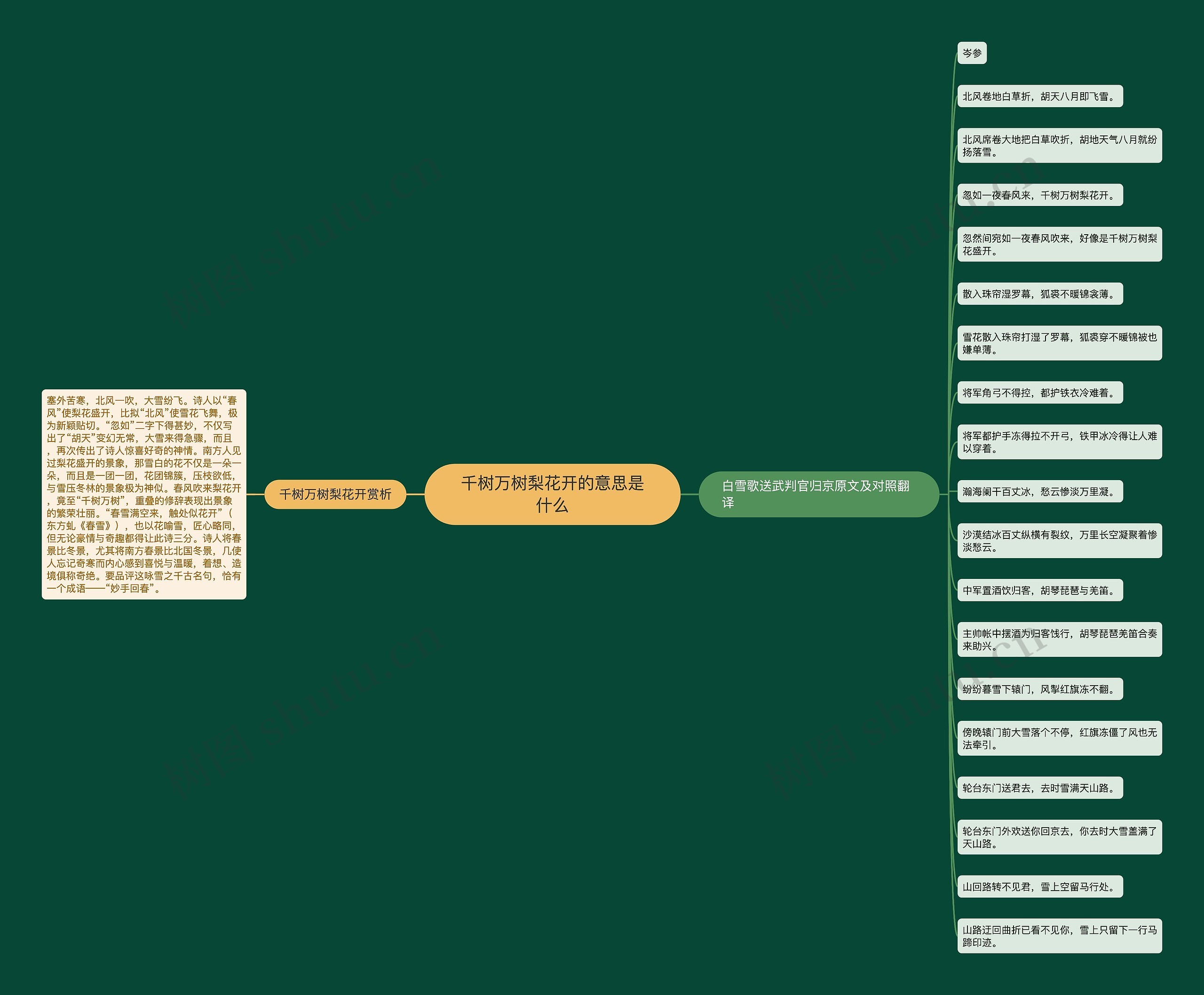 千树万树梨花开的意思是什么思维导图