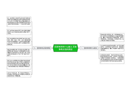 百家争鸣有什么意义 百家争鸣出现的原因