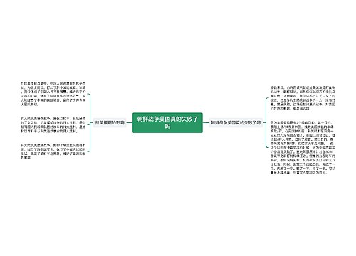 朝鲜战争美国真的失败了吗