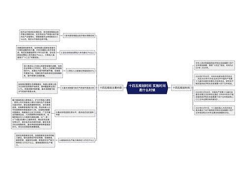 十四五规划时间 实施时间是什么时候