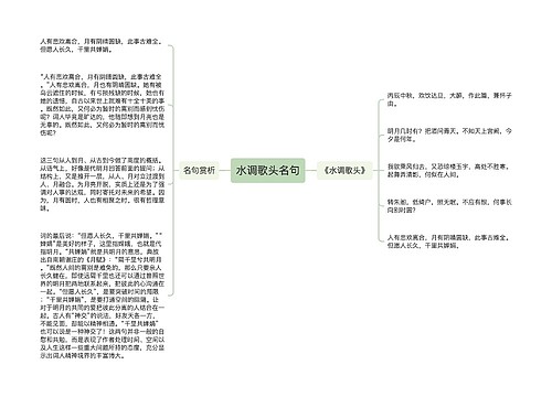 水调歌头名句