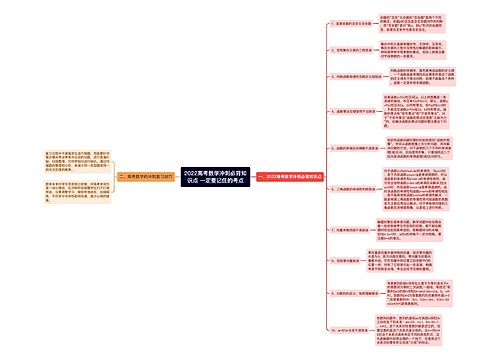 2022高考数学冲刺必背知识点 一定要记住的考点 2022高考数学冲刺必背知识点 一定要记住的考点