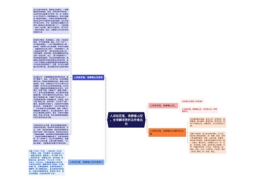 人闲桂花落，夜静春山空。全诗翻译赏析及作者出处