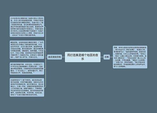 雨打芭蕉是哪个地区的音乐