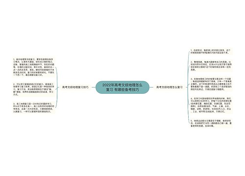 2022年高考文综地理怎么复习 有哪些备考技巧