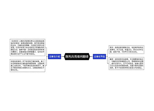 陈利兵而谁何翻译