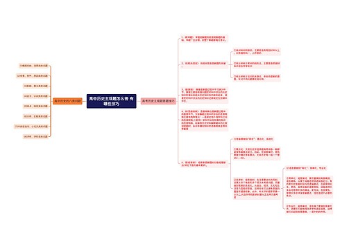 高中历史主观题怎么答 有哪些技巧