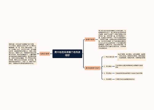 高中地理网课哪个老师讲得好