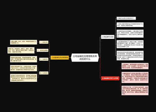 土地盐碱化治理措施及其成因是什么