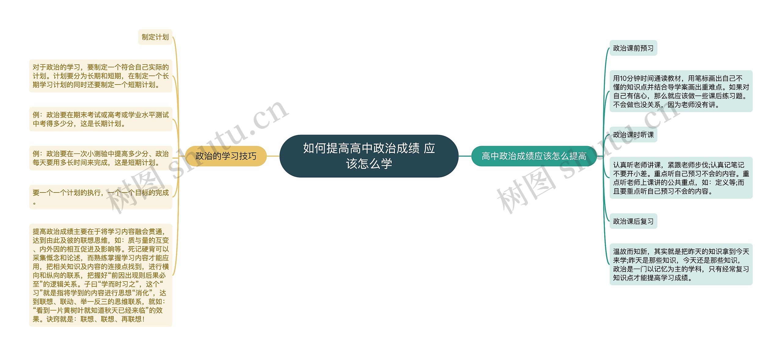 如何提高高中政治成绩 应该怎么学思维导图