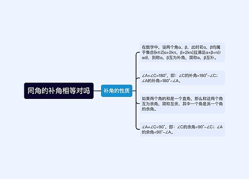 同角的补角相等对吗