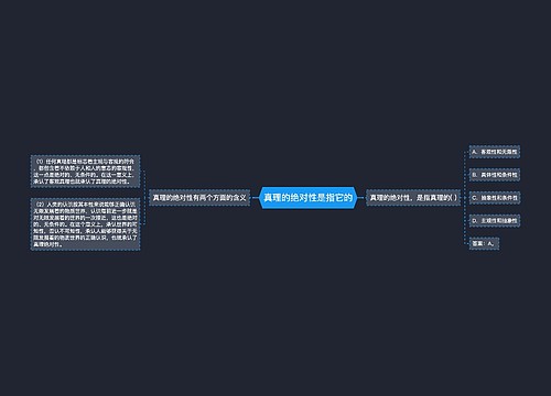 真理的绝对性是指它的