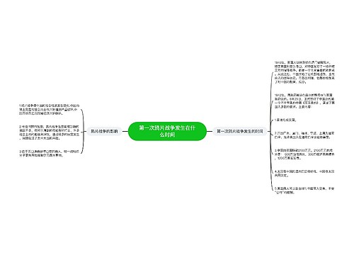 第一次鸦片战争发生在什么时间