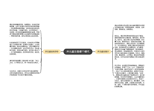 开元盛世是哪个朝代