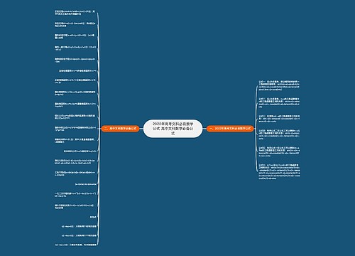 2022年高考文科必背数学公式 高中文科数学必备公式