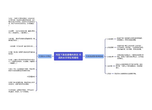 河流下游流速慢的原因 河流的水文特征有哪些