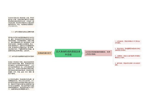 四大渔场形成的原因及条件总结