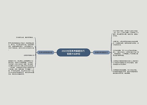 2022地理高考解题技巧 答题方法妙招