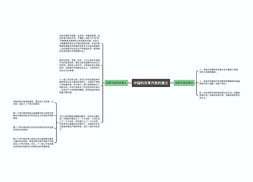 中国的改革开放的意义