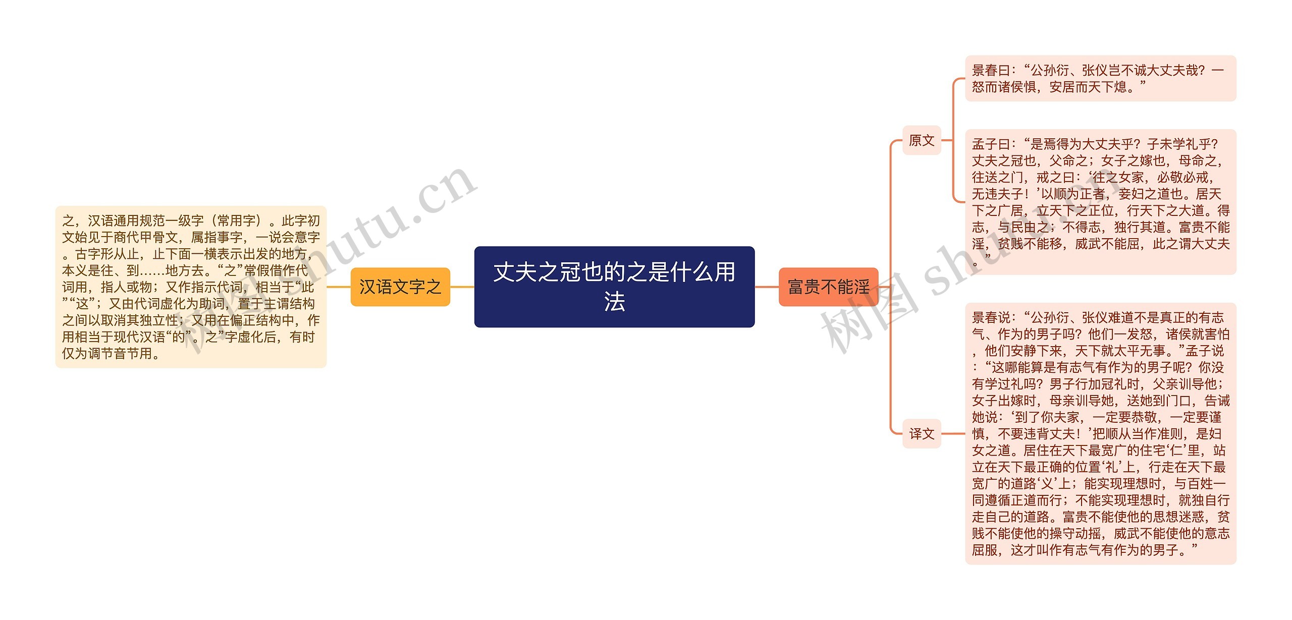 丈夫之冠也的之是什么用法思维导图