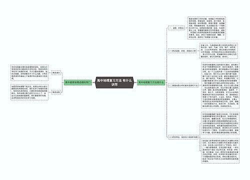 高中地理复习方法 有什么诀窍