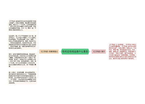 性相近性相远是什么意思