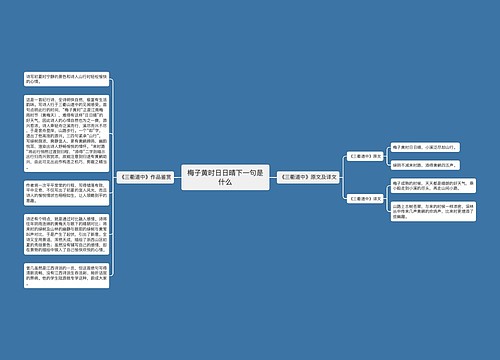 梅子黄时日日晴下一句是什么