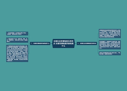 封建社会官僚制度及其特点 封建官僚制度的缺陷是什么