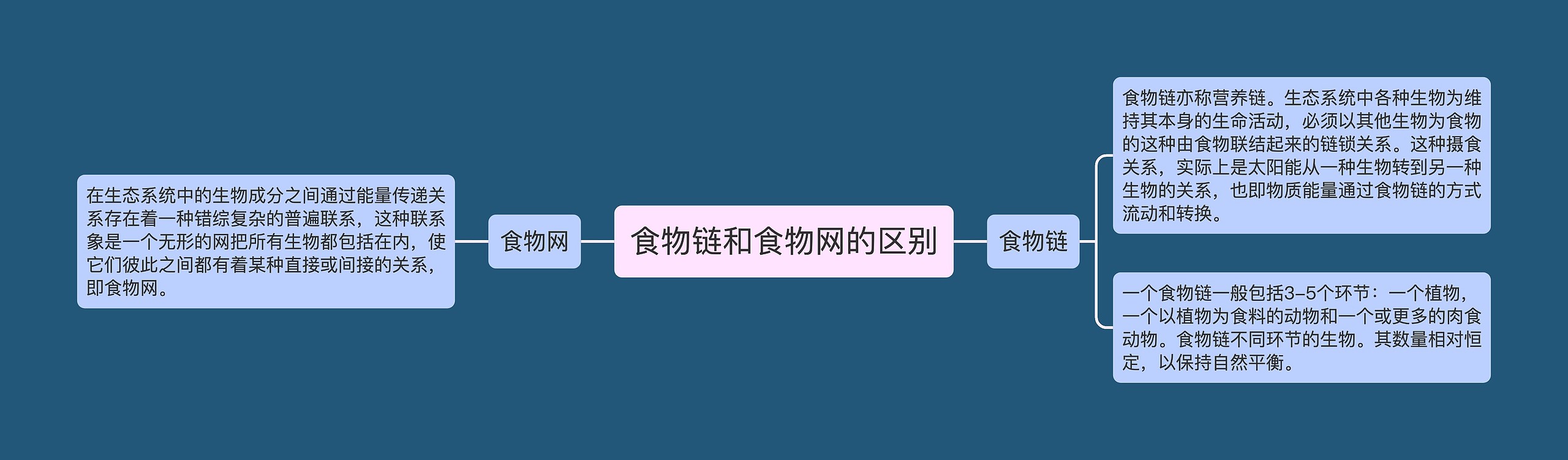 食物链和食物网的区别