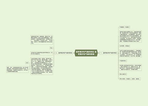 温带海洋性气候的特征 温带海洋性气候的影响