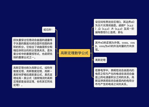 高斯定理数学公式