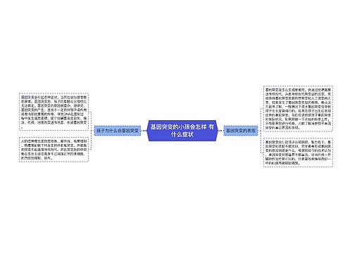 基因突变的小孩会怎样 有什么症状