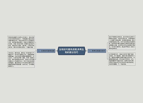 生物如何提高成绩,高考生物的提分技巧