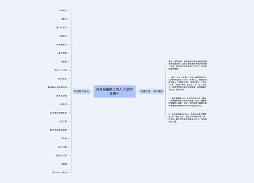 诗鬼是指哪位诗人 代表作是哪个