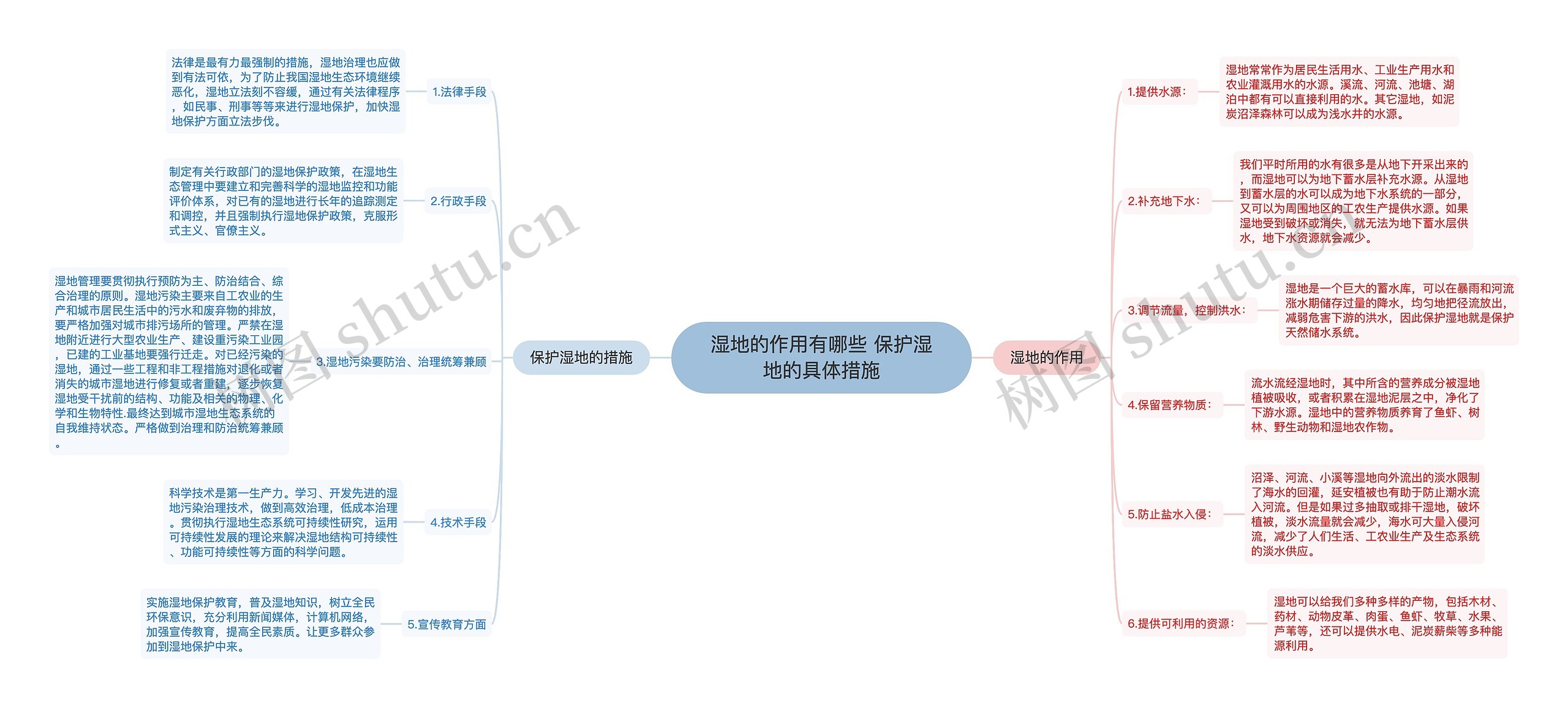 湿地的作用有哪些 保护湿地的具体措施思维导图