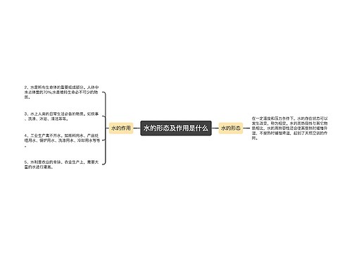 水的形态及作用是什么