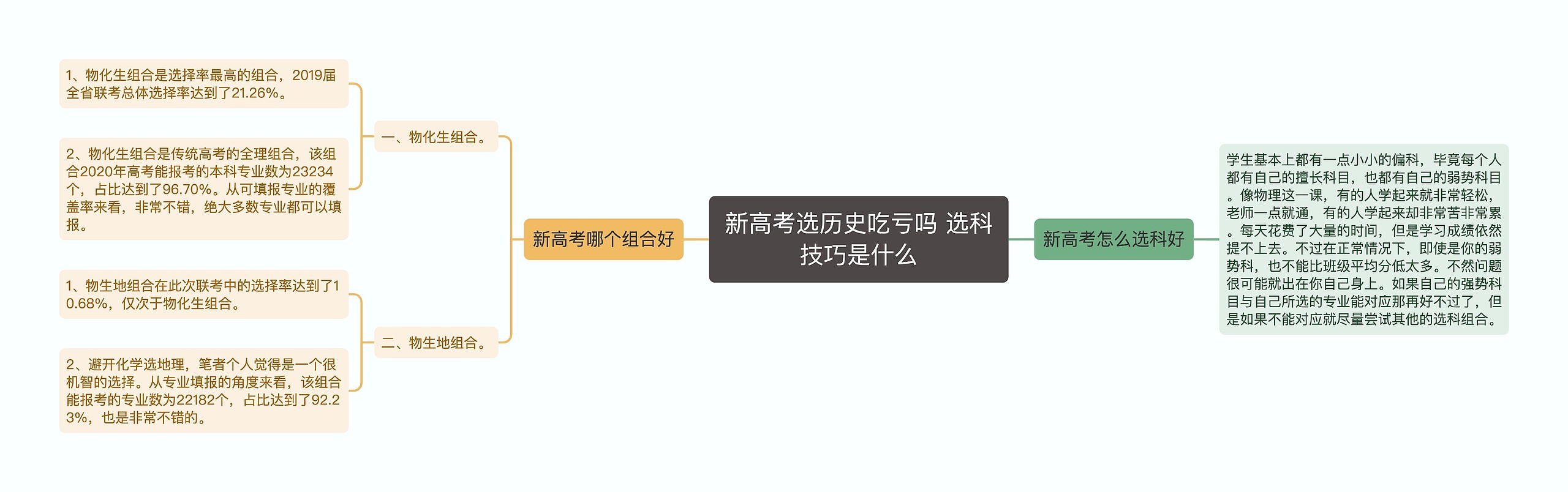 新高考选历史吃亏吗 选科技巧是什么思维导图