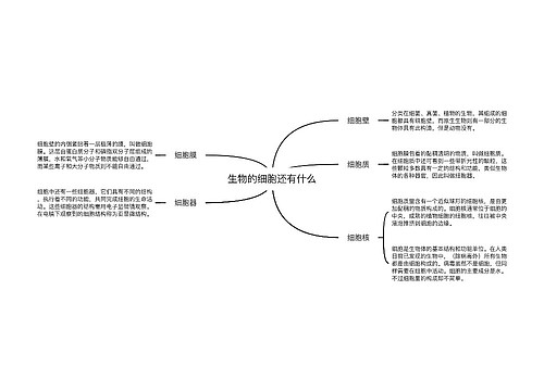 生物的细胞还有什么