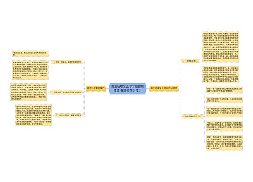 高三地理怎么学才能提高成绩 有哪些学习技巧