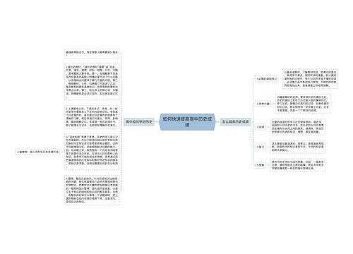 如何快速提高高中历史成绩