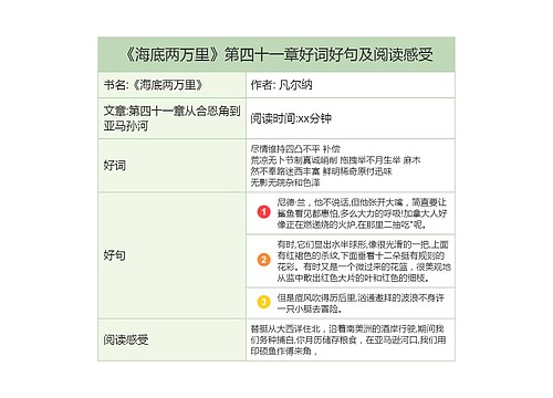 《海底两万里》第四十一章好词好句及阅读感受