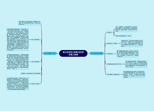 高三如何学习地理 如何学好高三地理