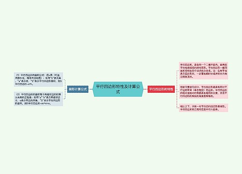 平行四边形特性及计算公式